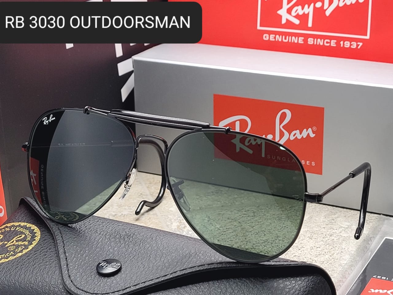 AVIATOR NEGRO LENTE NEGRO COLA RATON GAF